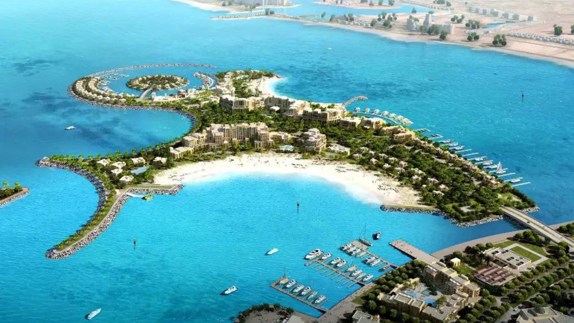 Al Marjan Island in Ras Al Khaimah, which accounted for 64.4% of off-plan apartment views in Bayut’s analysis.