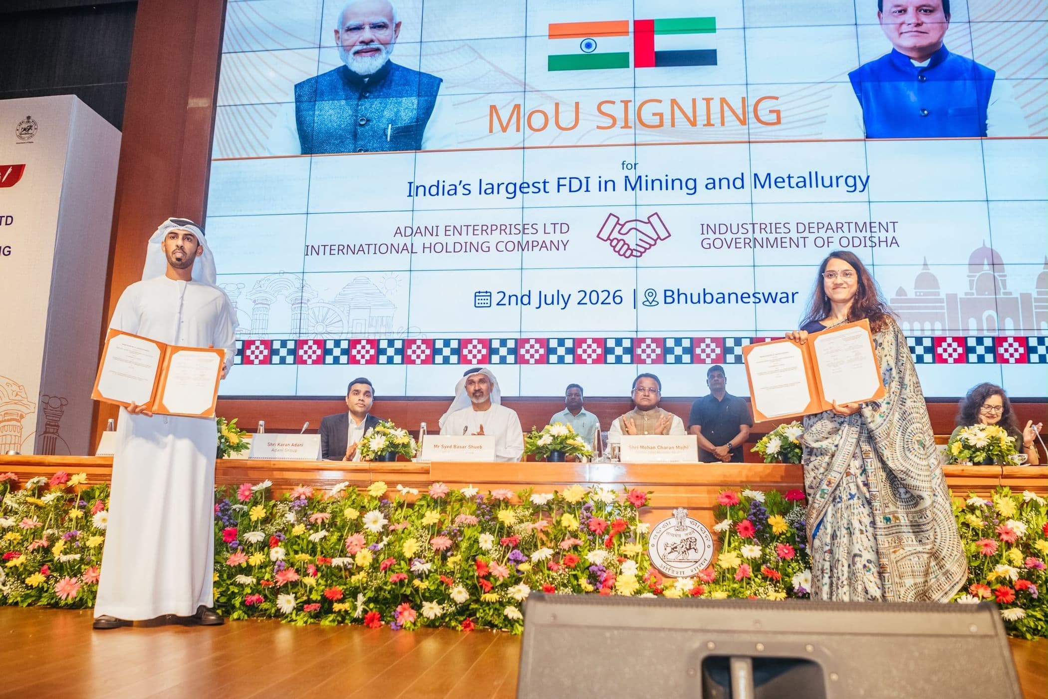 Adani Enterprises and IHC Group company IRH have signed an MoU with the Government of Odisha to develop a US$11.5 billion integrated aluminium project.
