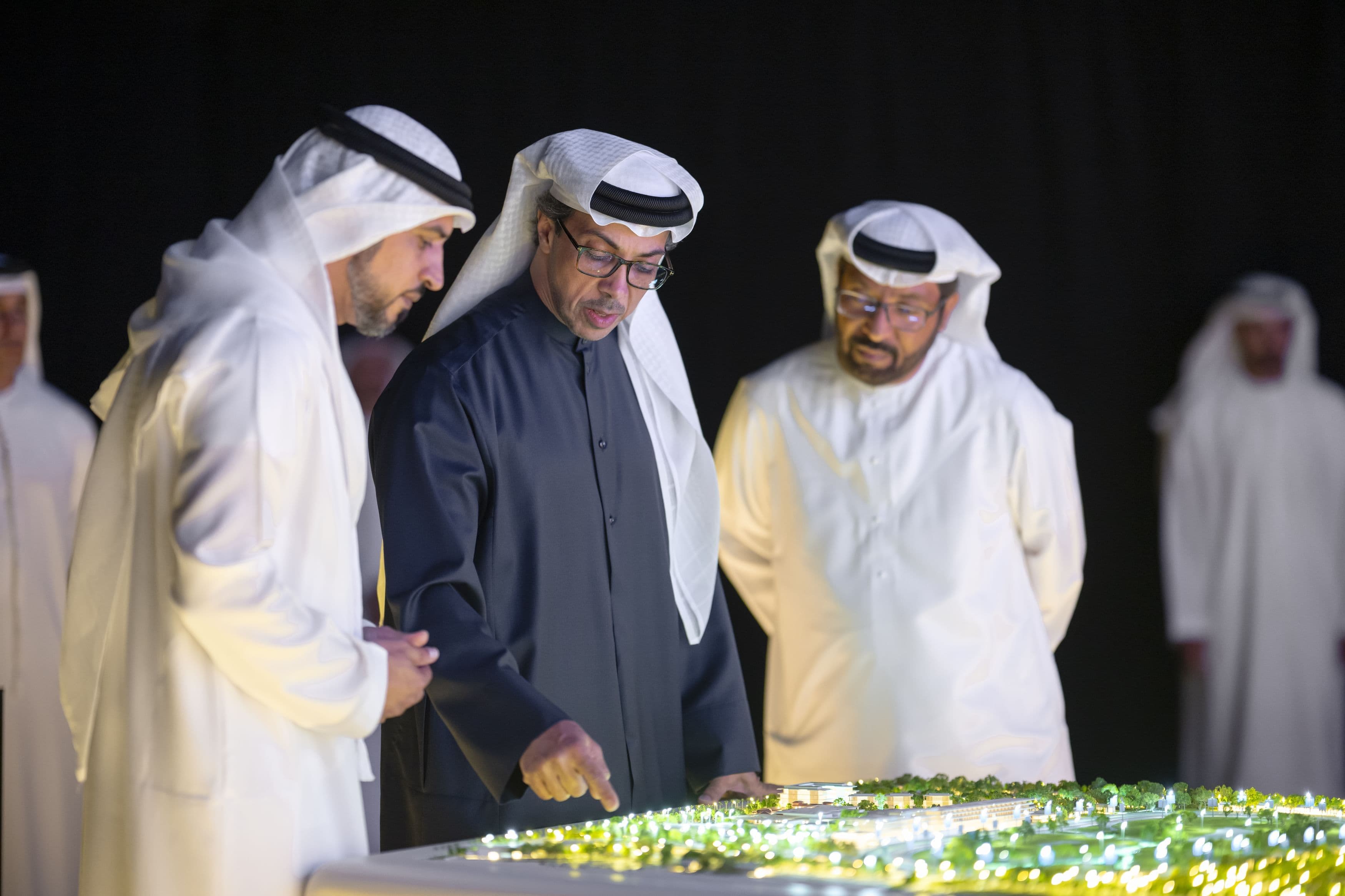 Sheikh Mansour bin Zayed Al Nahyan during the unveiling of the Al Khail Square project at Abu Dhabi Equestrian Club. Image: WAM