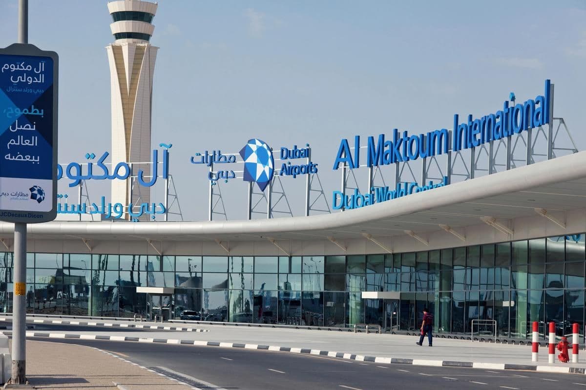 Al Maktoum International Airport in Dubai, where a $2.7 billion contract has been awarded for substructure works at the planned West Terminal.