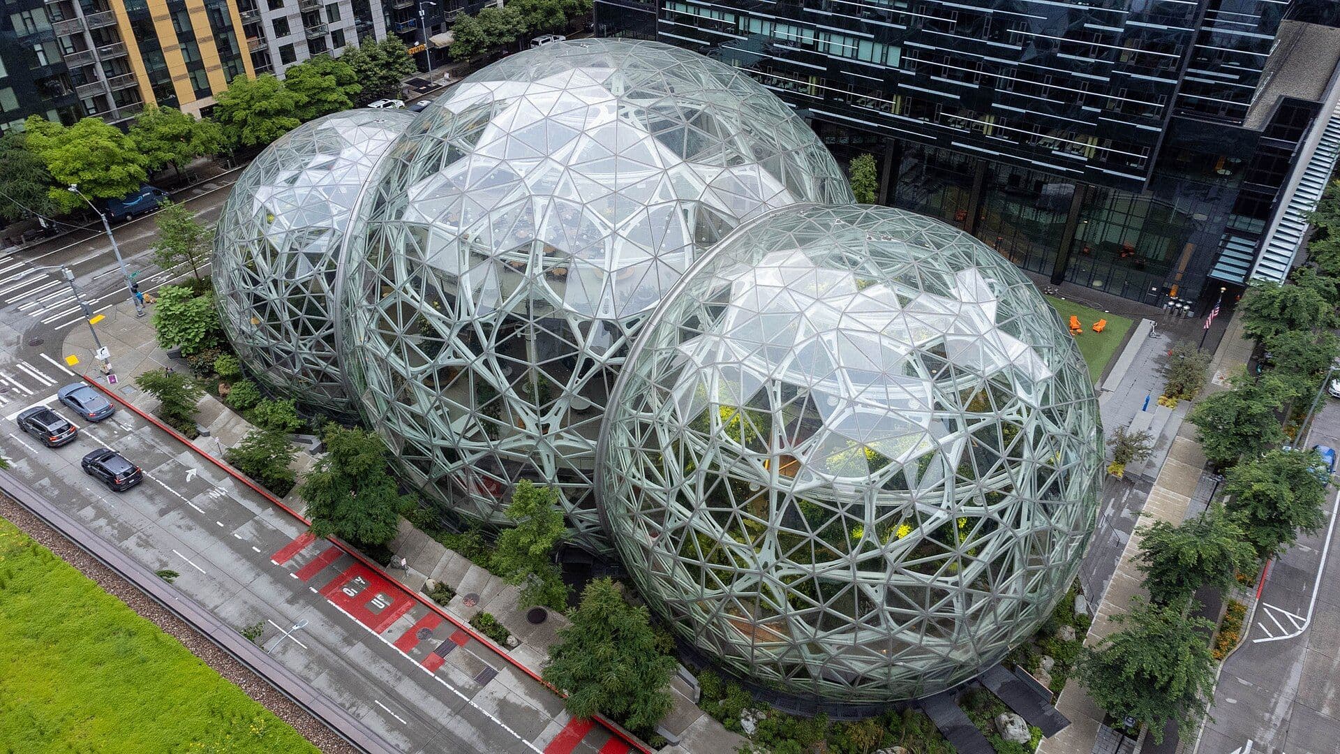 The Amazon Spheres in Seattle, WA.