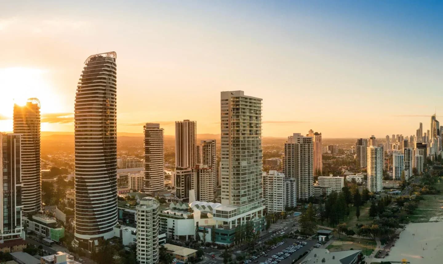Arada Broadbeach twin-tower residential development on the Gold Coast, Australia