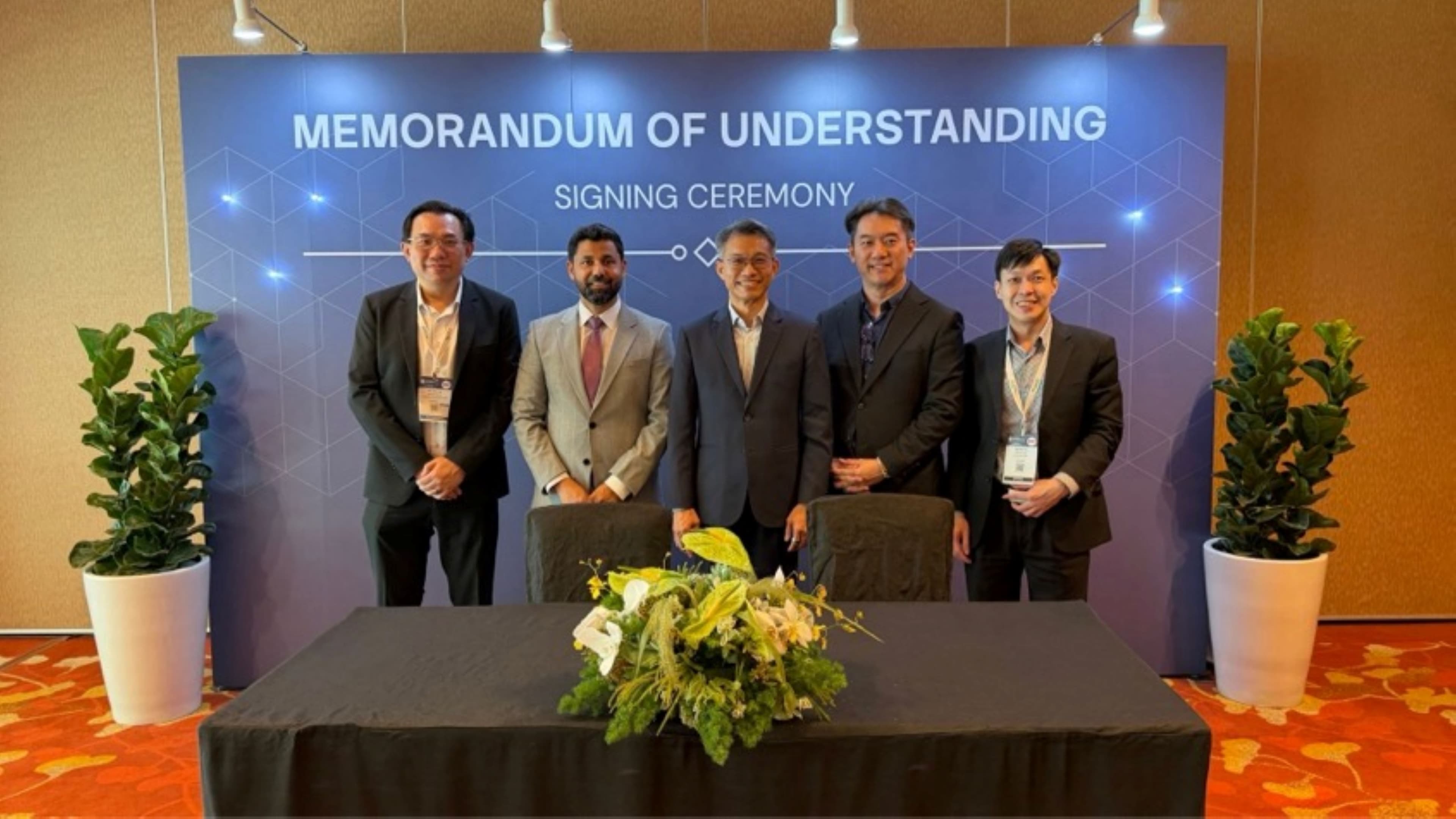Representatives from AtkinsRéalis and BCA International at the signing of the MoU to explore urban and infrastructure collaboration in the Middle East.