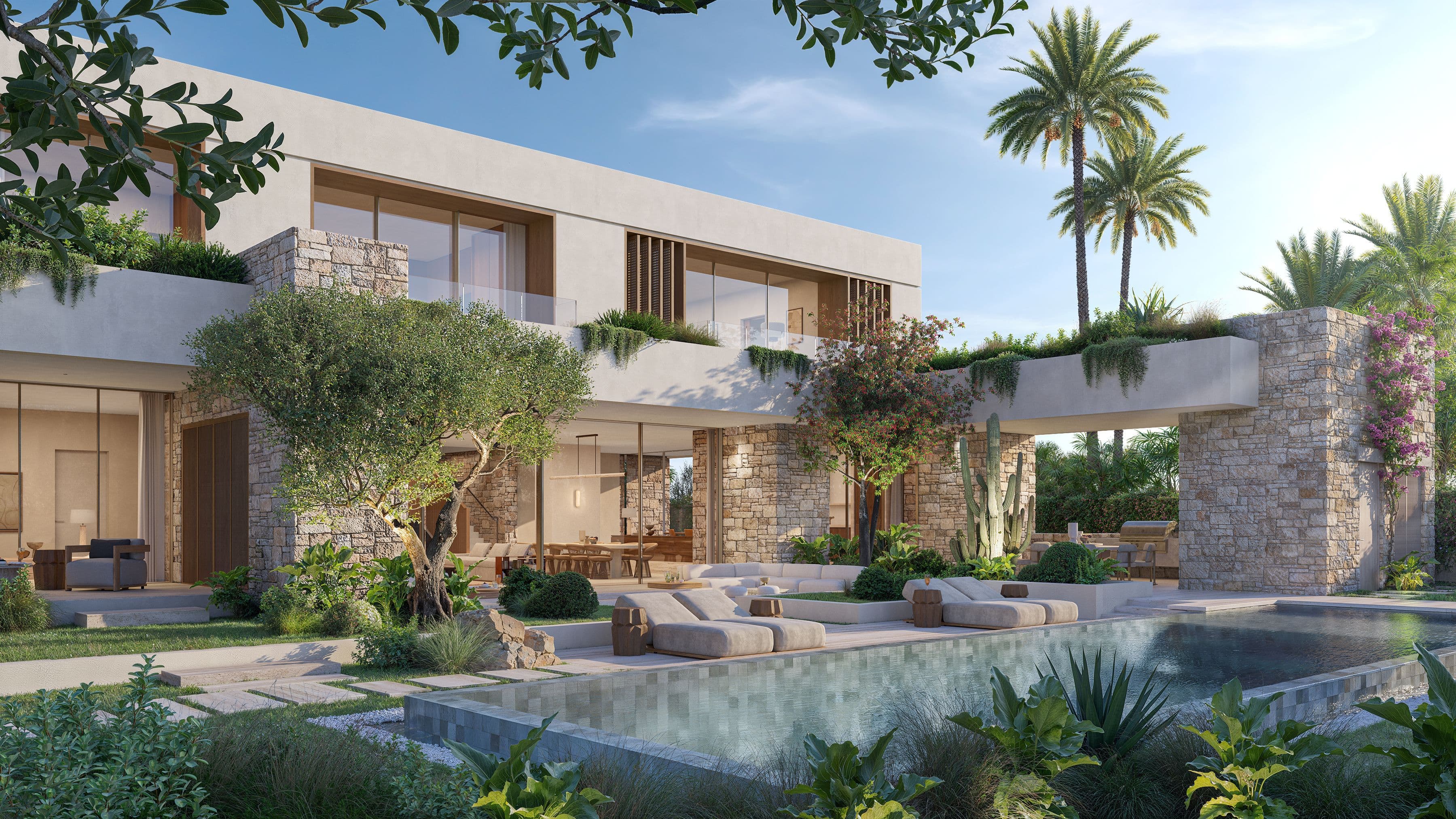 Avra Villas present refined, modern residences designed around privacy, natural light and elevated hillside views.
