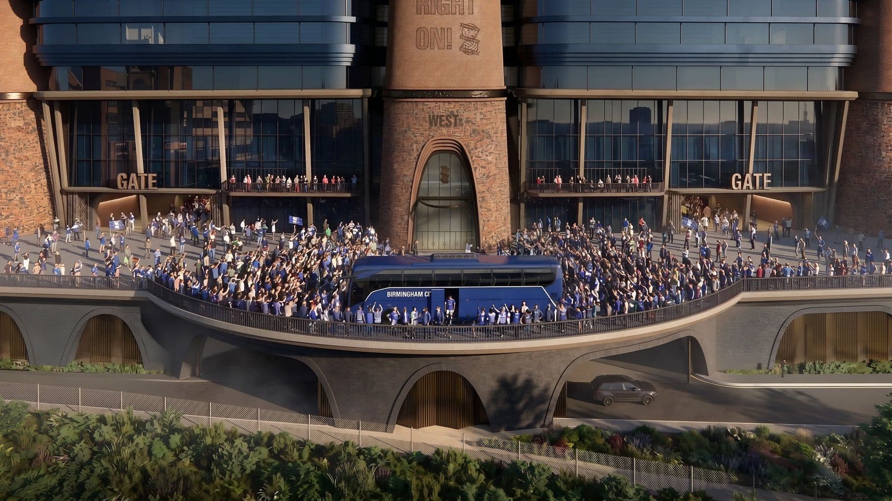 The players entrance will be located on the West side of the stadium