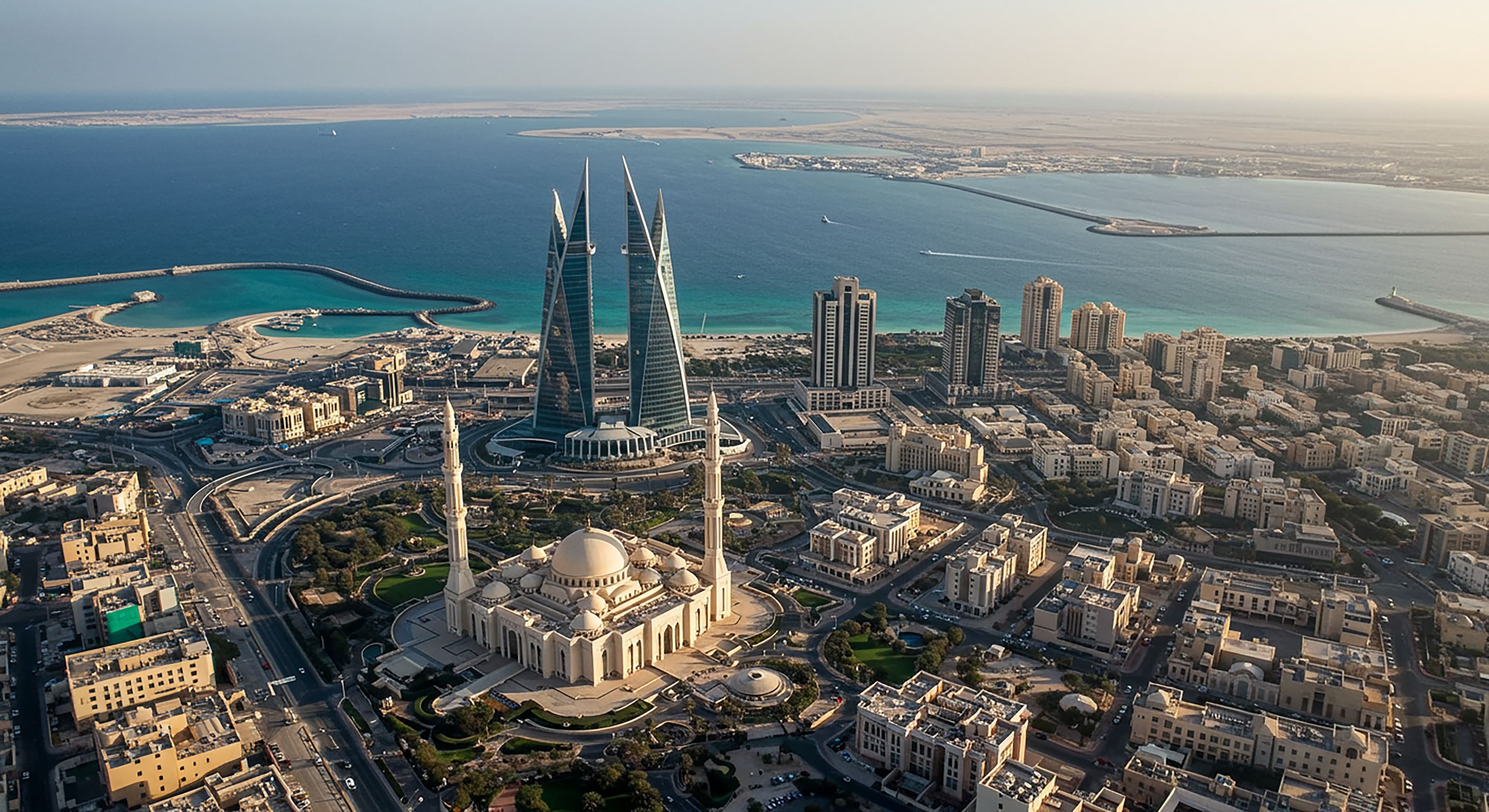 Aerial cityscape of Manama, Bahrain