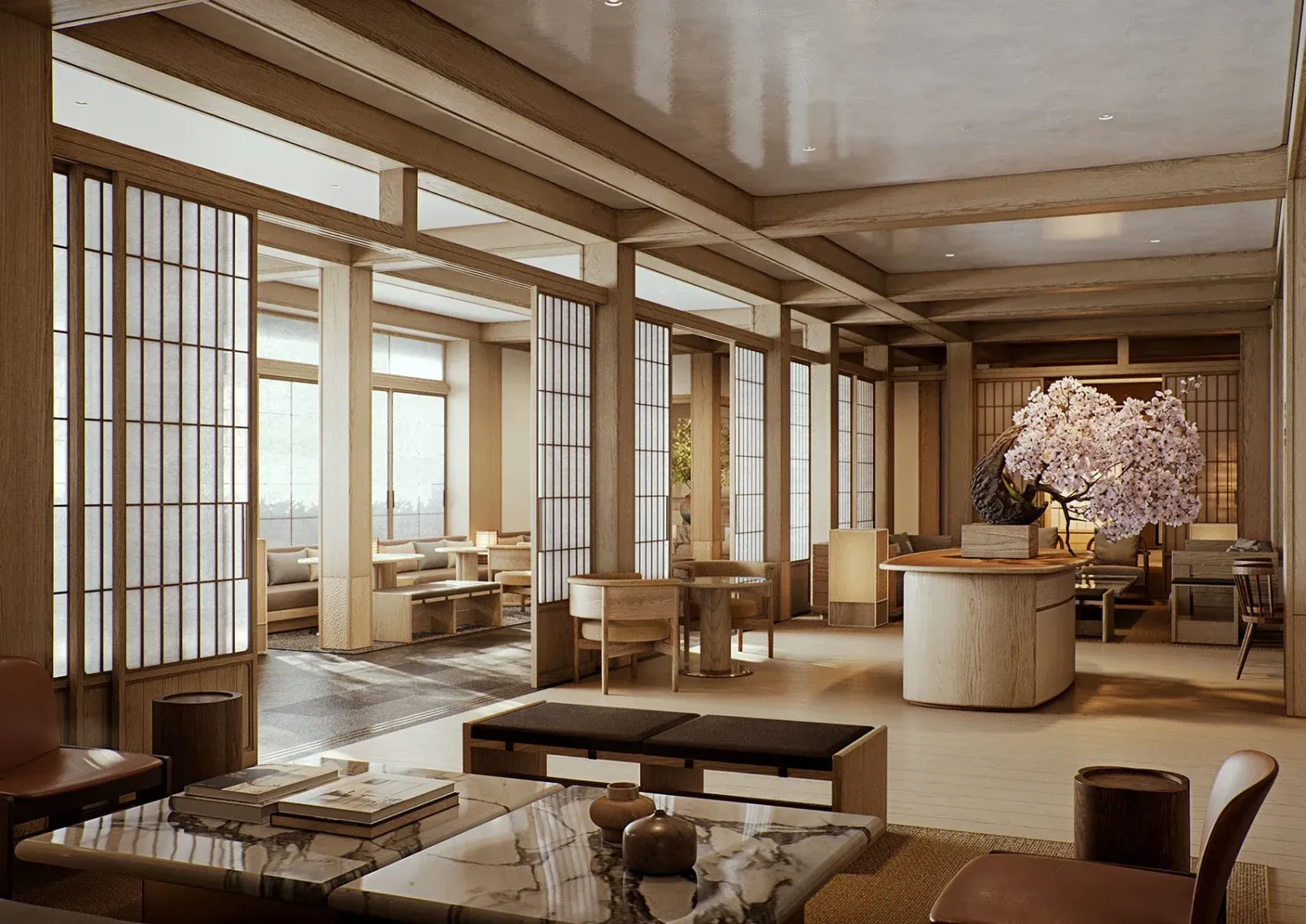 Capella Kyoto Hotel by Kengo Kuma & Associates draws on Kyoto’s machiya heritage through layered timber, filtered light and intimate spatial transitions.