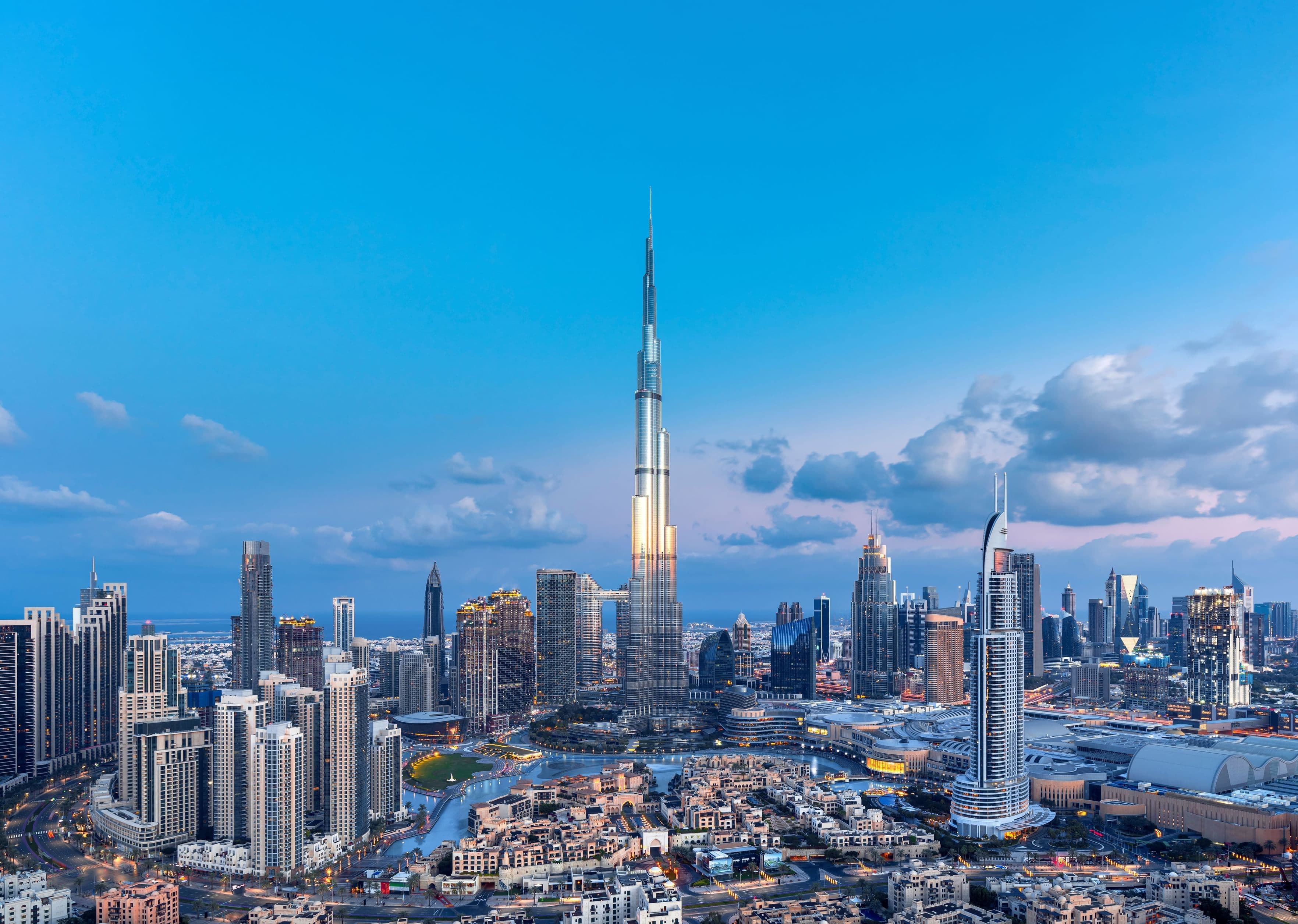 Dubai skyline reflecting the emirate's $63.2 billion GDP growth during the first quarter of 2026.