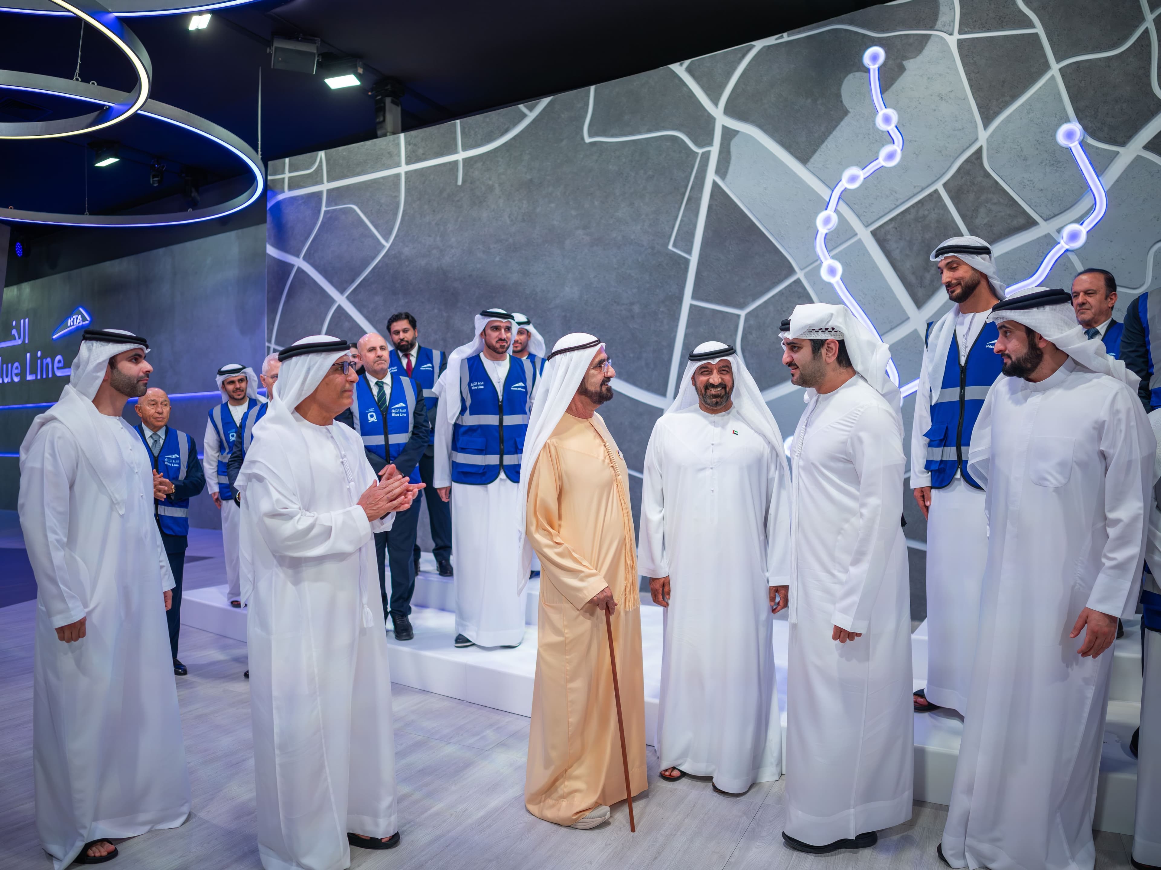 His Highness also reviewed the design of the Emaar Properties Station, which will become the world’s tallest metro station at 74 metres, designed by Skidmore, Owings & Merrill, the firm behind the Burj Khalifa.
