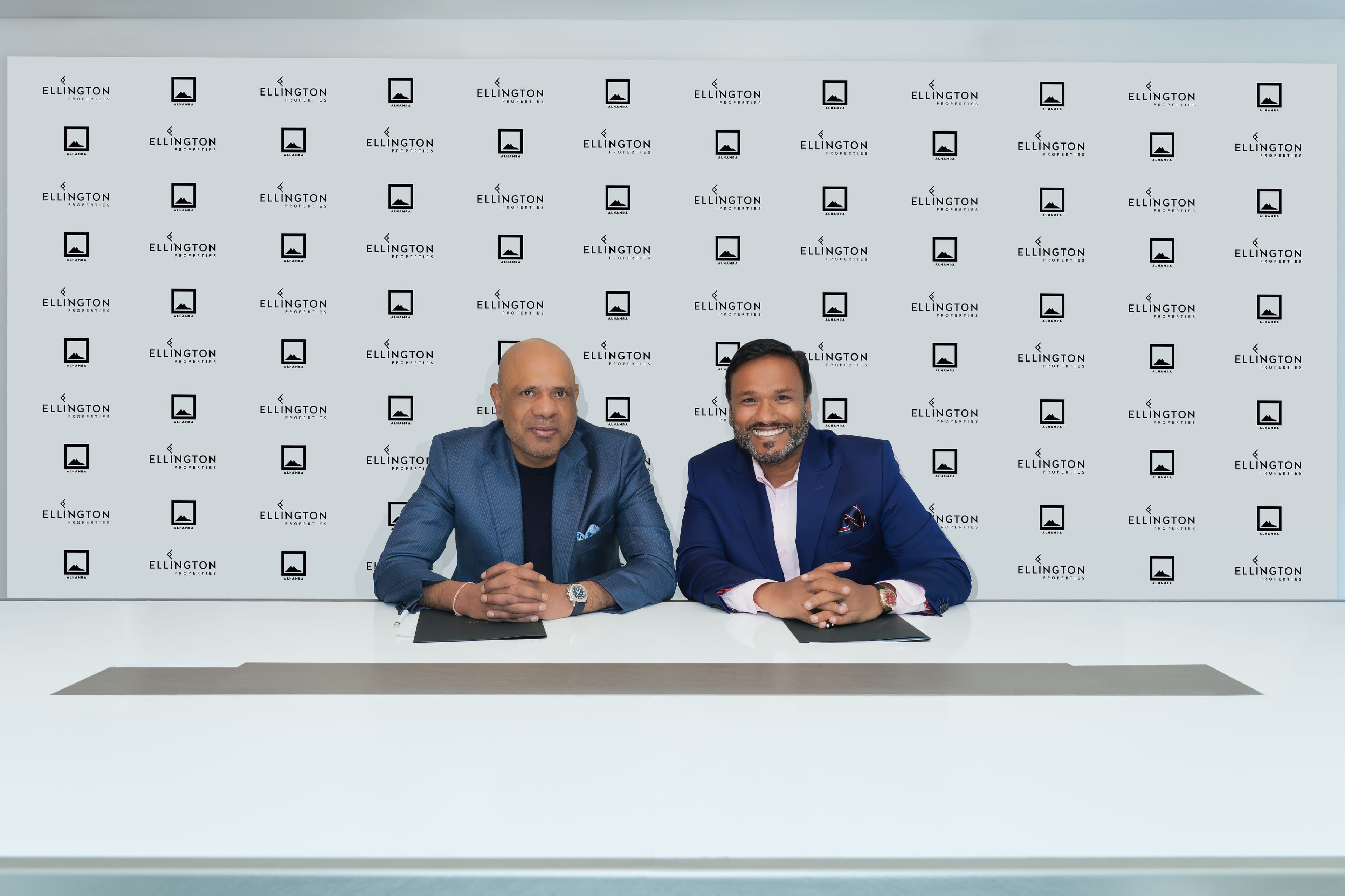 Representatives of Ellington Properties and Al Hamra Group following the partnership for Berkeley Tower in Dubai.