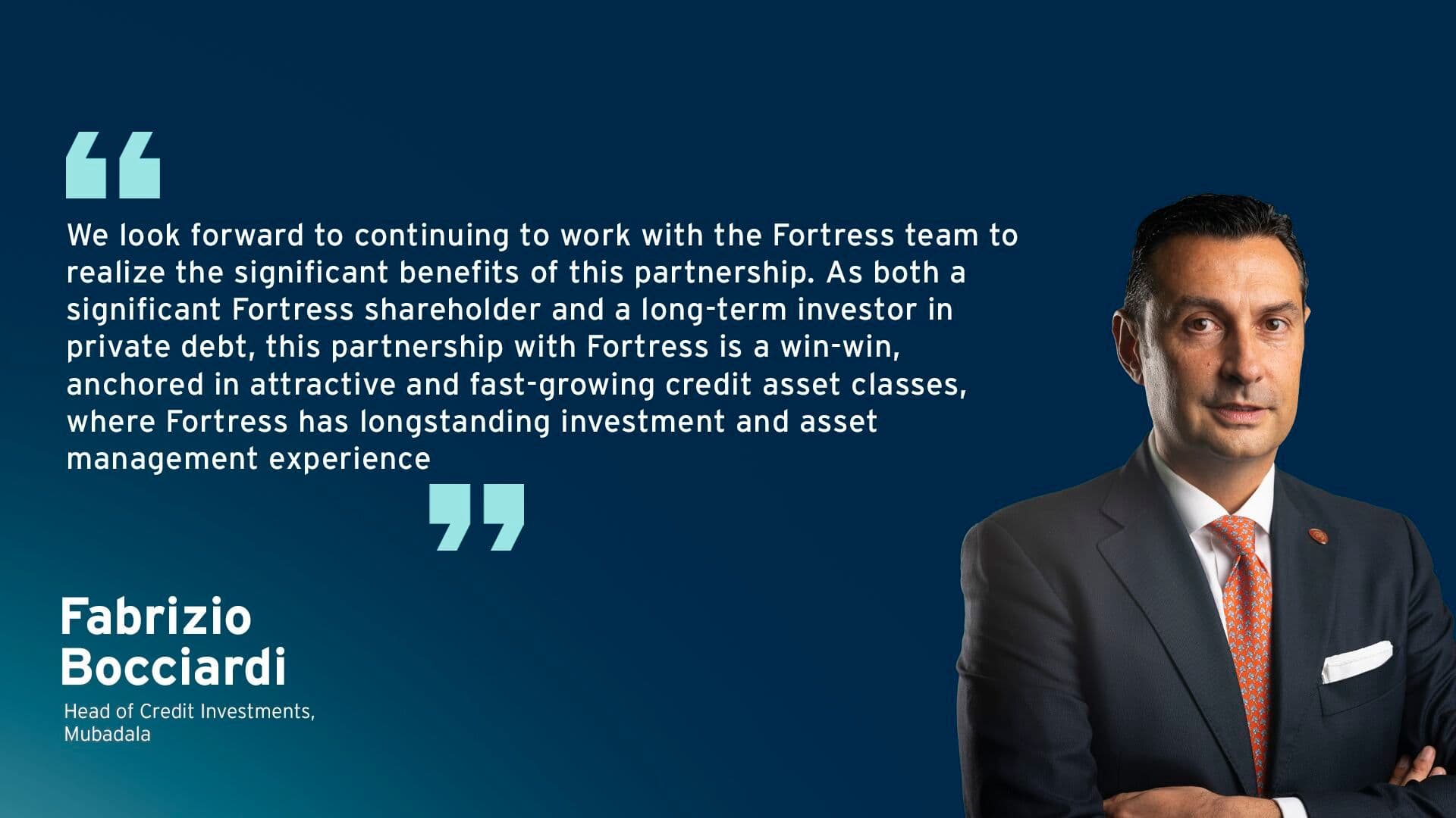 Fabrizio Bocciardi, Head of Credit Investments at Mubadala