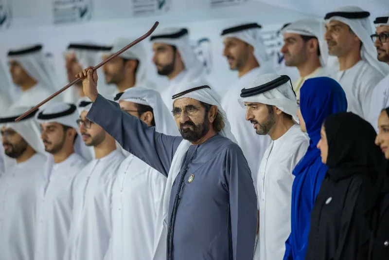 His Highness Sheikh Mohammed bin Rashid Al Maktoum during the Mohammed bin Rashid Leadership Forum in Dubai, where he outlined the emirate’s nearly $572 billion (AED2.1 trillion) pipeline of active projects.