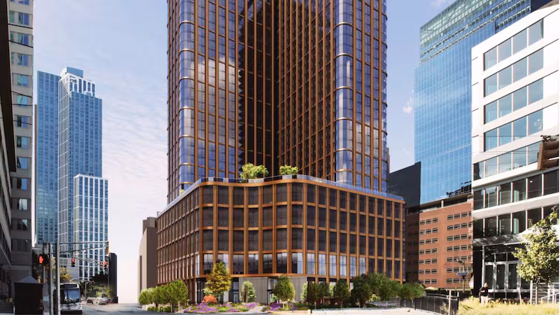 Harborside 4, a 54-storey waterfront residential tower in Jersey City, New Jersey.
