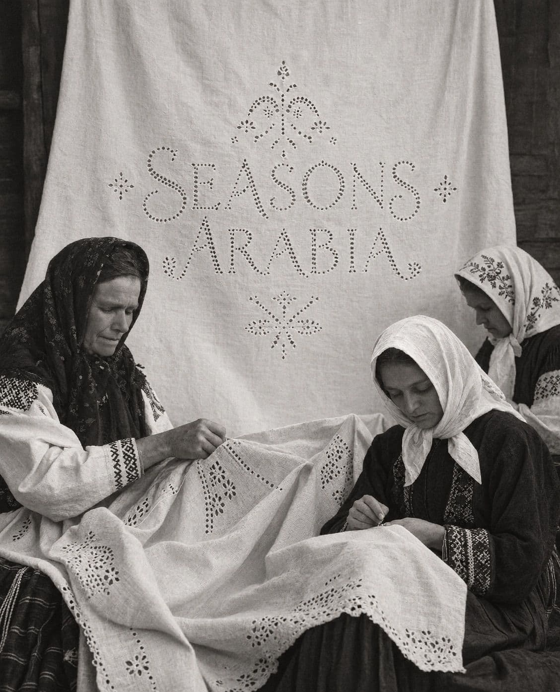 Traditional embroidery and textile craftsmanship presented as part of Seasons Arabia.