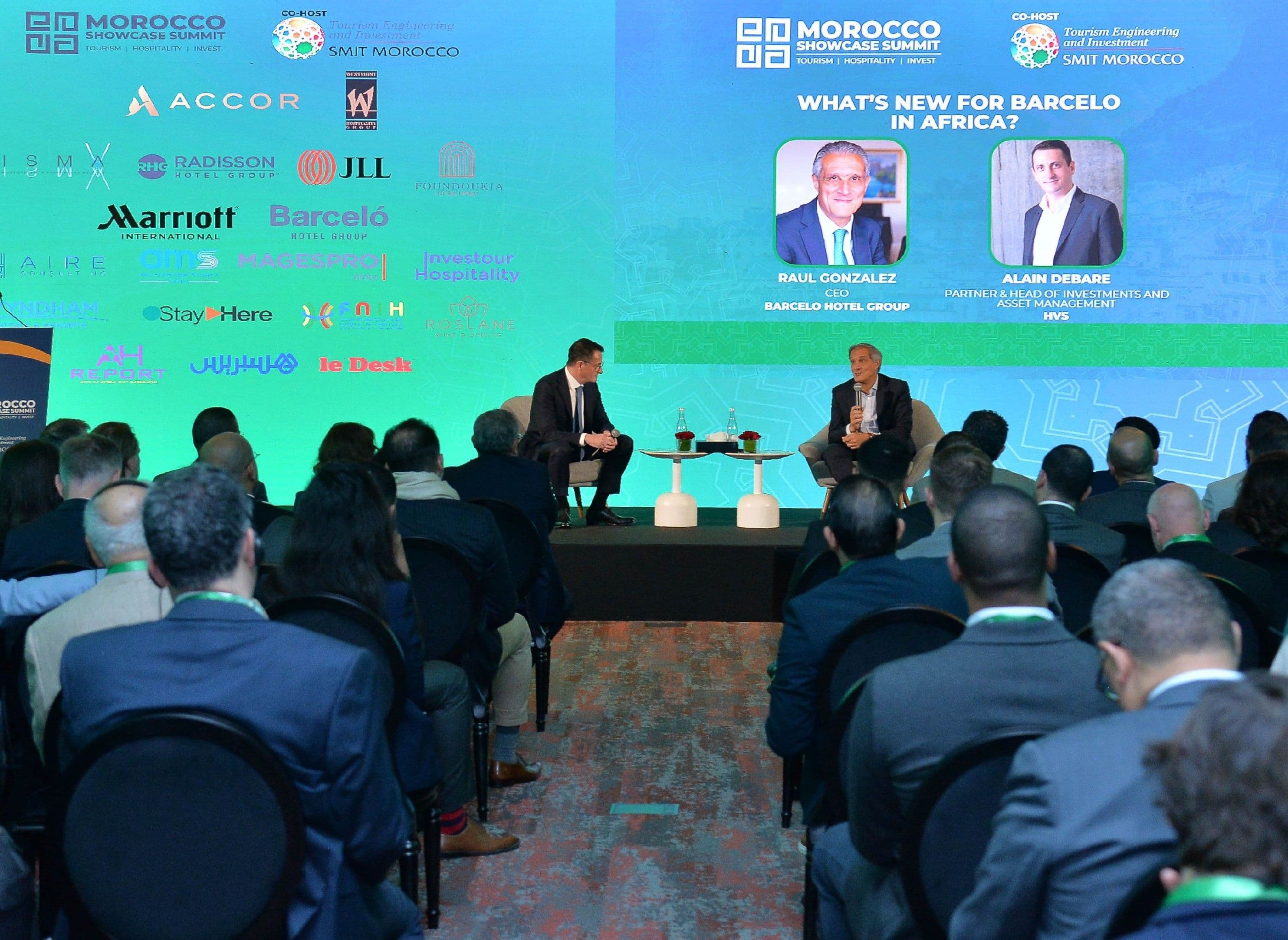 Raúl González, CEO of Barceló Hotel Group, speaks during a session on the group’s growth in Africa at the Morocco Showcase Summit in Casablanca.