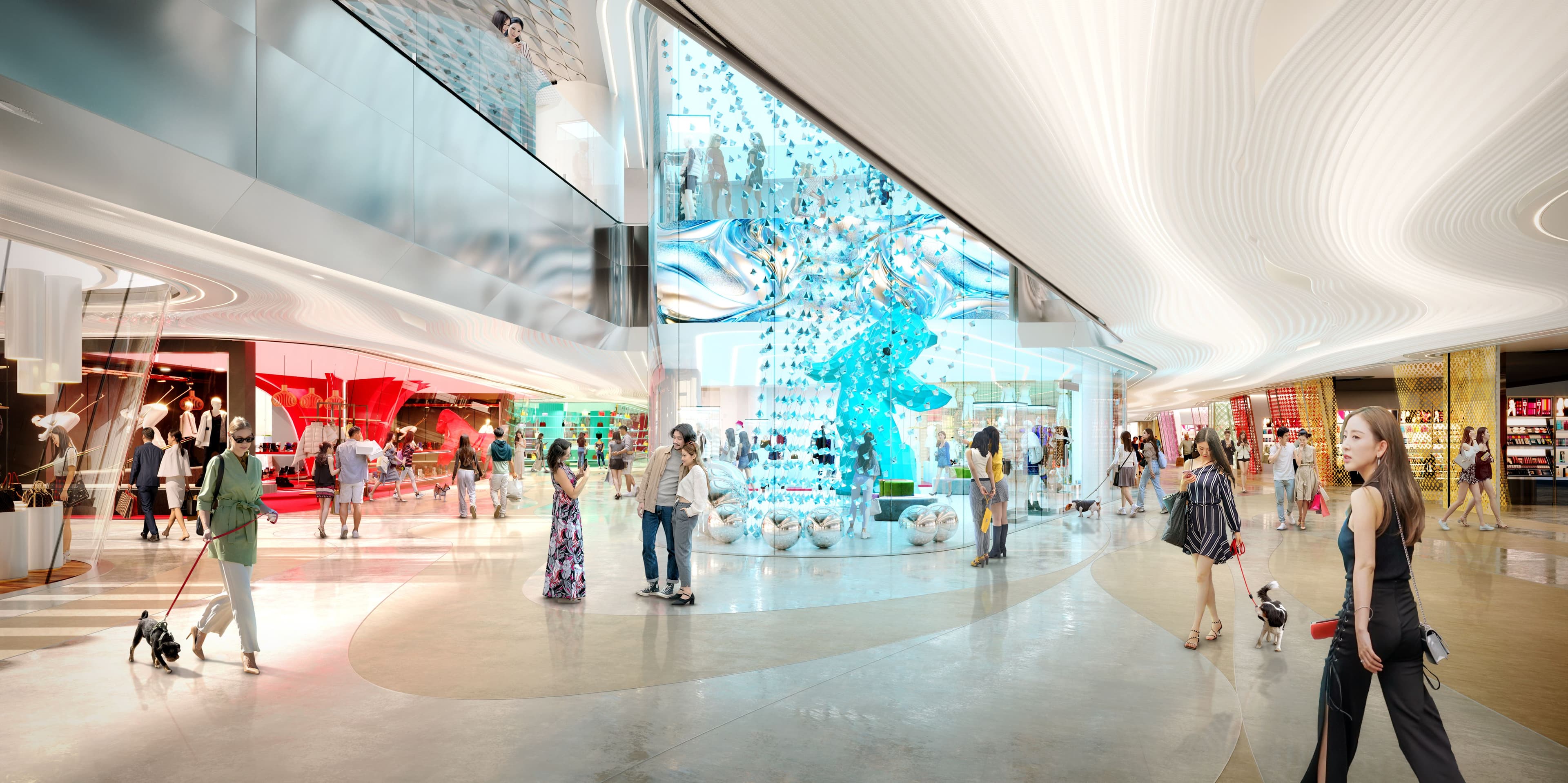 Interior of expressive retail space