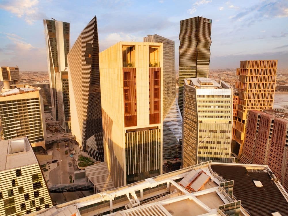 KAFD King Abdullah Financial District and Riyadh Saudi Arabia