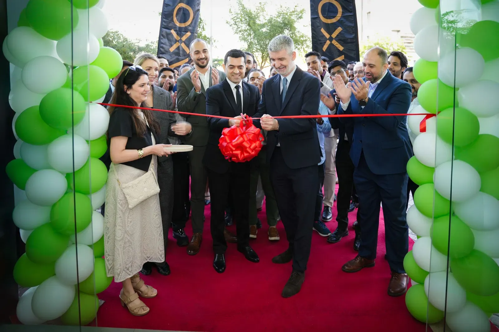 The ribbon-cutting ceremony