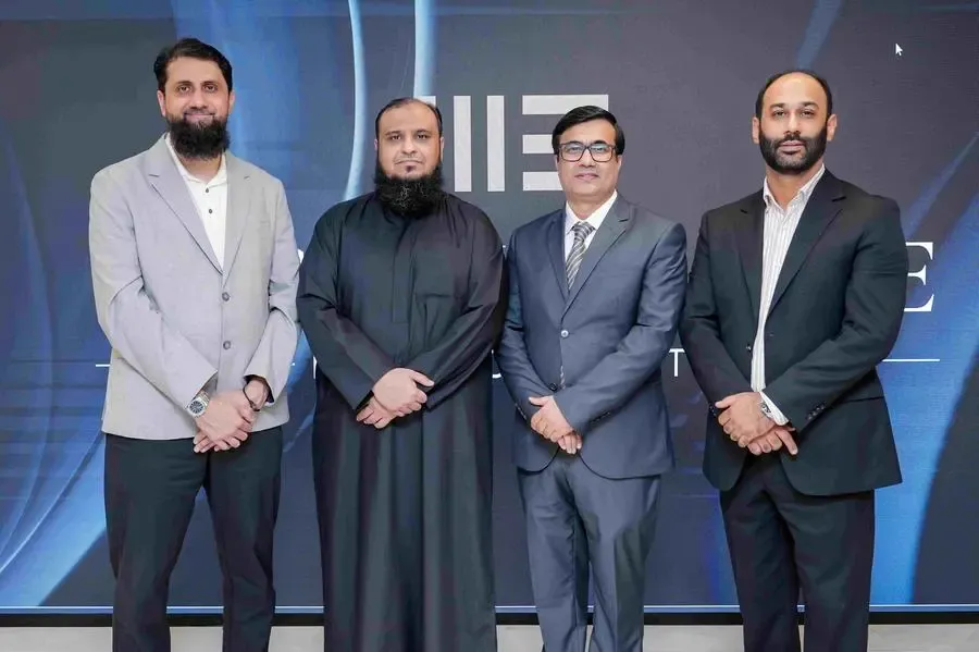 From left to right: Kamran Muhammad, Chairman; Umair Saleem, Managing Director; Imran Majeed, Chief Financial Officer; and Aurangzeb Amin Pariyani, COO and Head of Development at Mashriq Elite. Image: Mashriq Elite.
