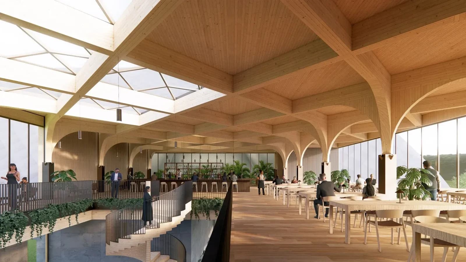 A fourth dome will house a 275-yard driving range and comprehensive practice facilities, expanding the project beyond traditional indoor golf concepts.