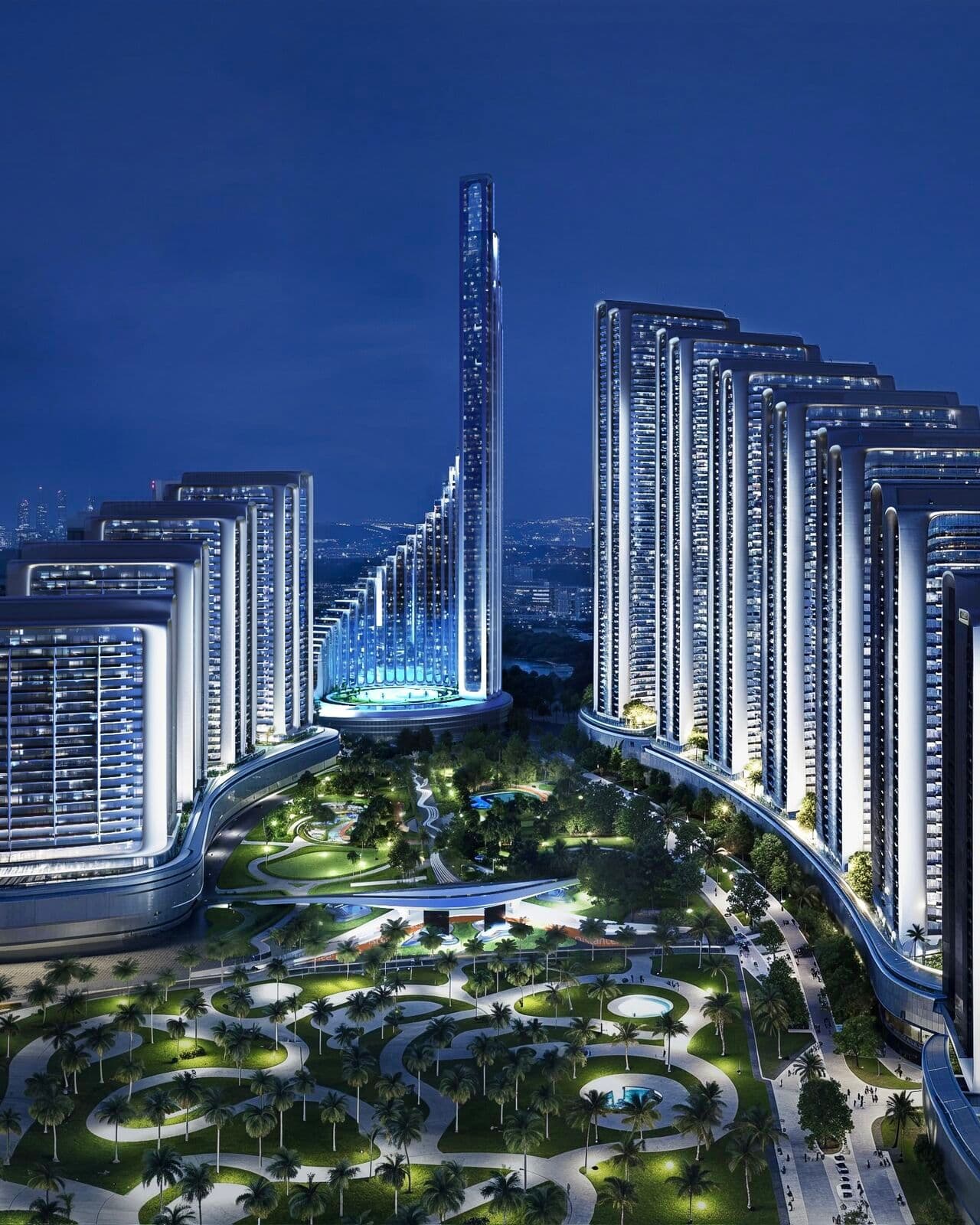 Aerial view of Mercedes-Benz Places | Binghatti City in Meydan, unveiled as the world’s first Mercedes-Benz branded masterplanned community. Image: Mercedes Benz