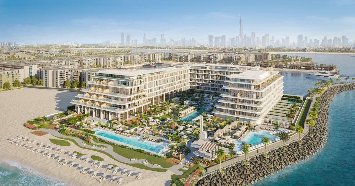 J1 Hotel at Port de La Mer is being developed as Gran Meliá’s first property in the UAE, with 366 rooms and suites planned.