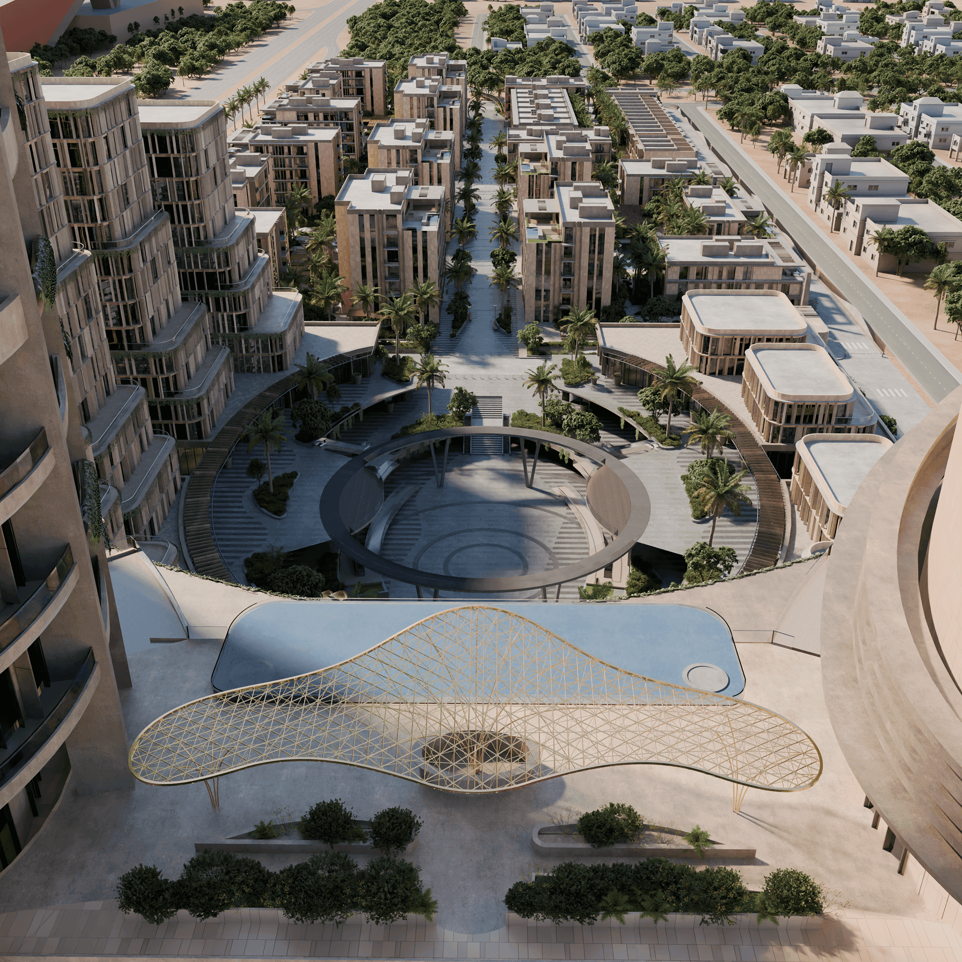 OSUS EYE features residential units, a Hilton Garden Inn hotel, a Curio Collection by Hilton-branded residence tower, along with office spaces and retail outlets.