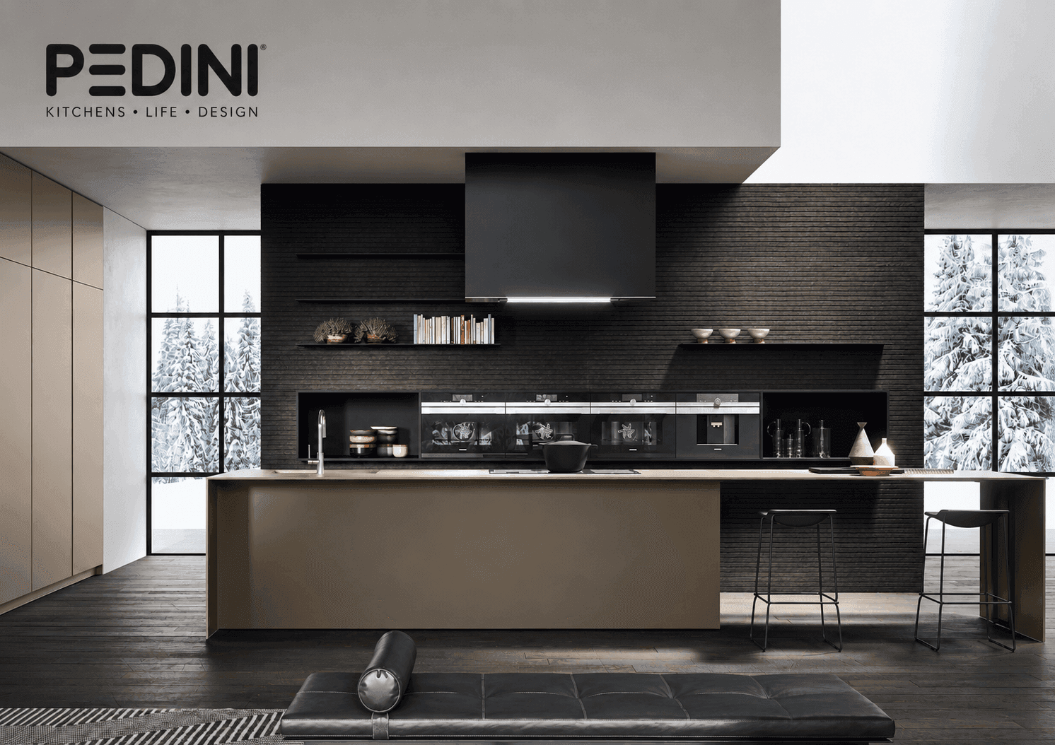 Pedini combines Italian craftsmanship, architectural precision, and contemporary design to create kitchens tailored for modern luxury living.
