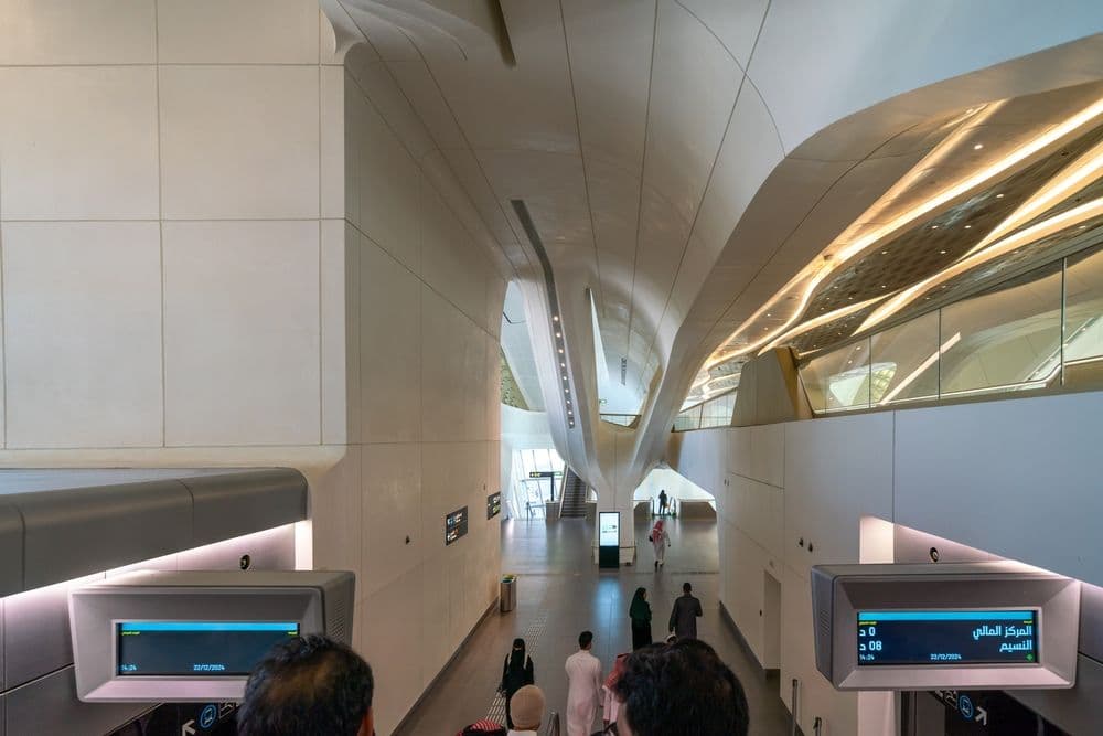 King Abdullah Financial District Metro Station of Riyadh in Saudi Arabia