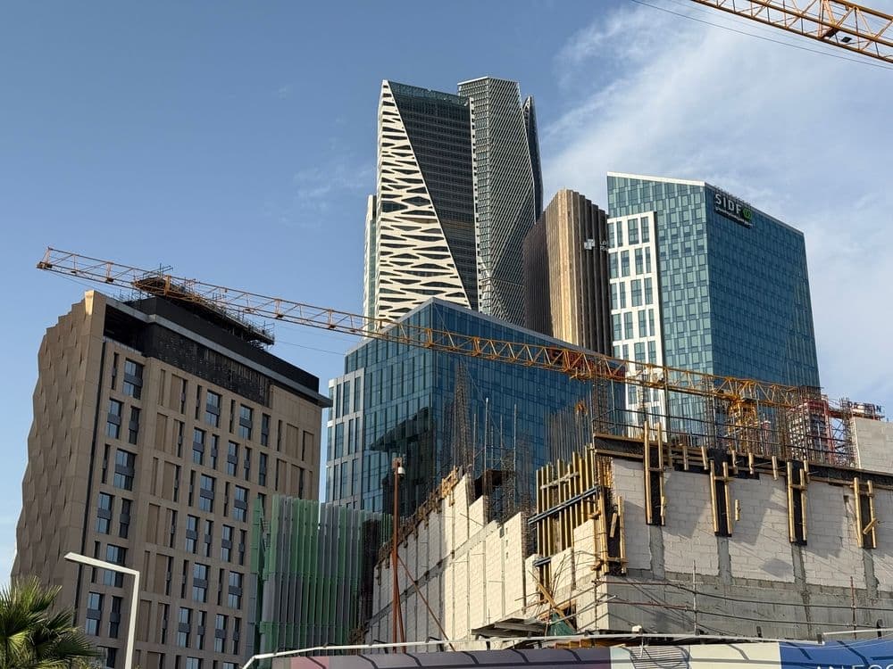 Construction on the King Abdullah Financial District in the heard of Riyadh, the Capital of Saudi Arabia.