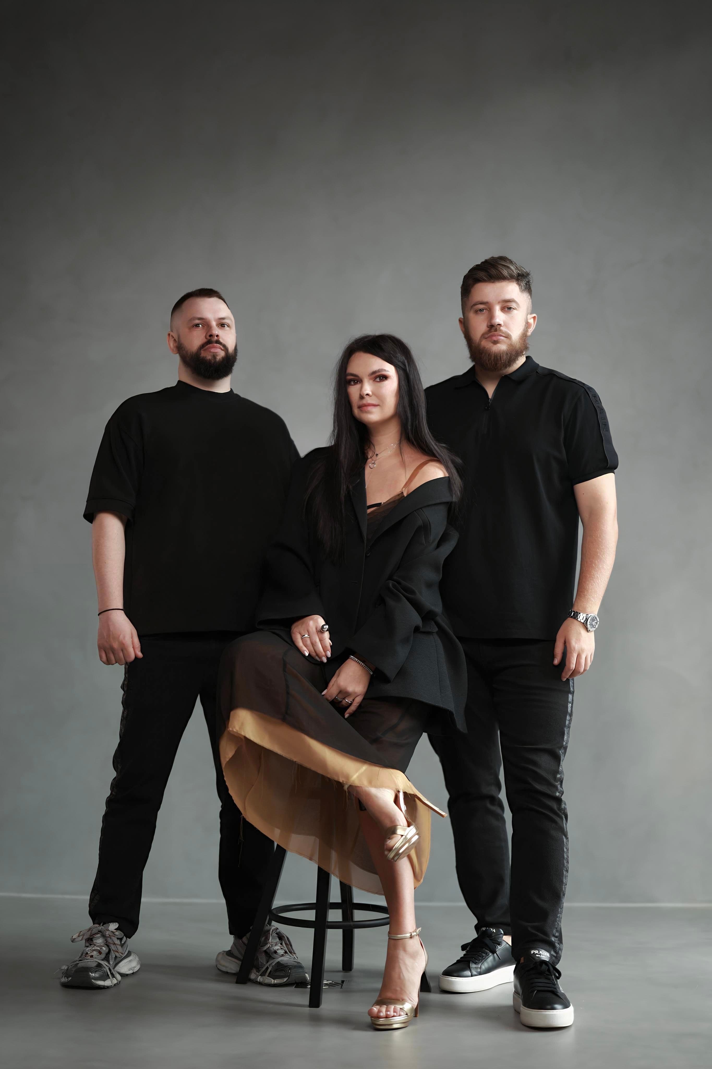 Left to Right_ Sergii Zholob, Co-owner of NKEY Architects, Natalia Melnyk, Founder of NKEY Architects and Olexander Melnyk, Co-owner & CEO at NKEY Architects