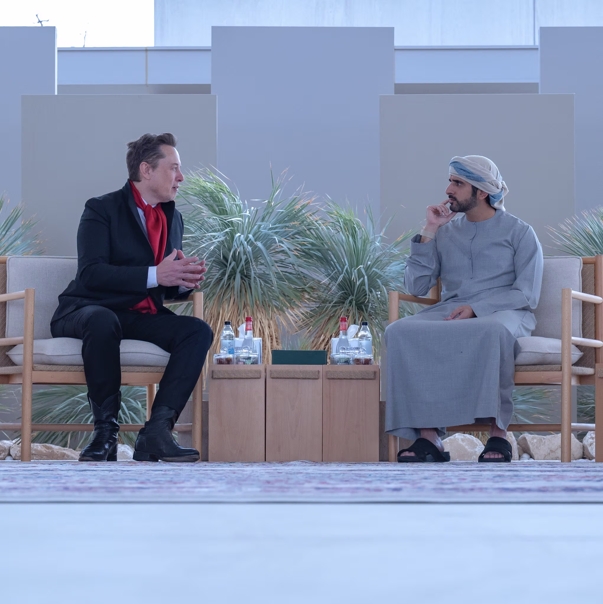 His Highness Sheikh Hamdan bin Mohammed bin Rashid Al Maktoum, Crown Prince of Dubai and Deputy Prime Minister of the UAE, met with Elon Musk in December 2025.