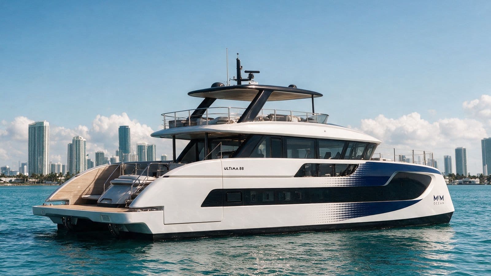 The Sunreef ULTIMA 88 luxury catamaran, the model selected by Lionel Messi for his MIM Ocean fleet.
