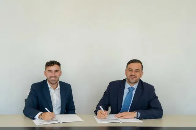 Haider Abduljabbar, Executive Director at TownX (right), and Daniel Rosso, Senior Manager of Retail Commercial Agency at Knight Frank (left). 