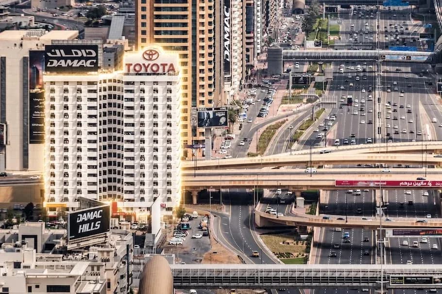 Toyota Building on Sheikh Zayed Road in Dubai ahead of planned 2027 demolition