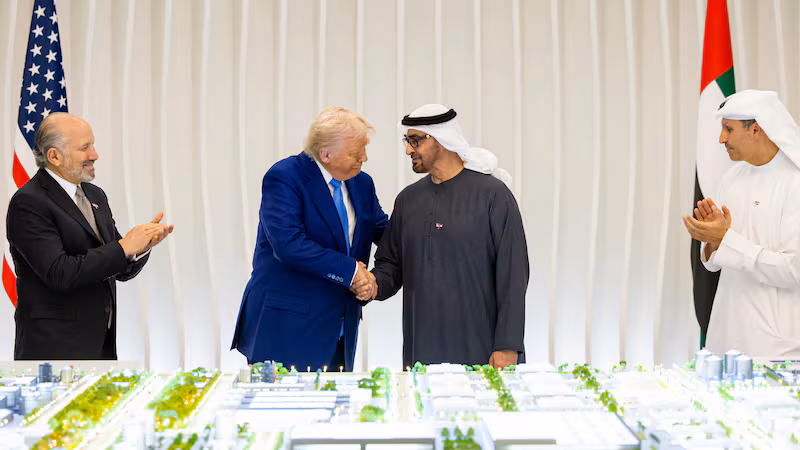 US President Donald Trump and Sheikh Mohamed bin Zayed Al Nahyan