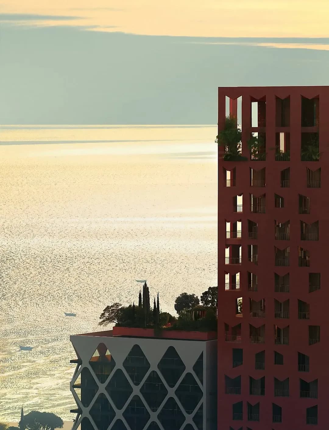 Vlore Beach Tower by Oppenheim Architecture