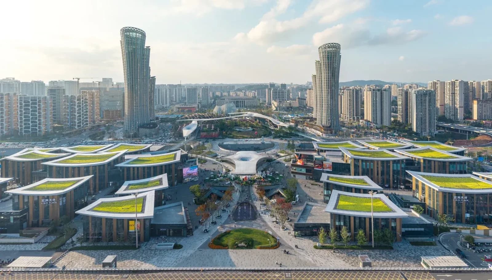 The Yibin Rail Hub masterplan integrates transit, culture and public space into a unified urban destination.