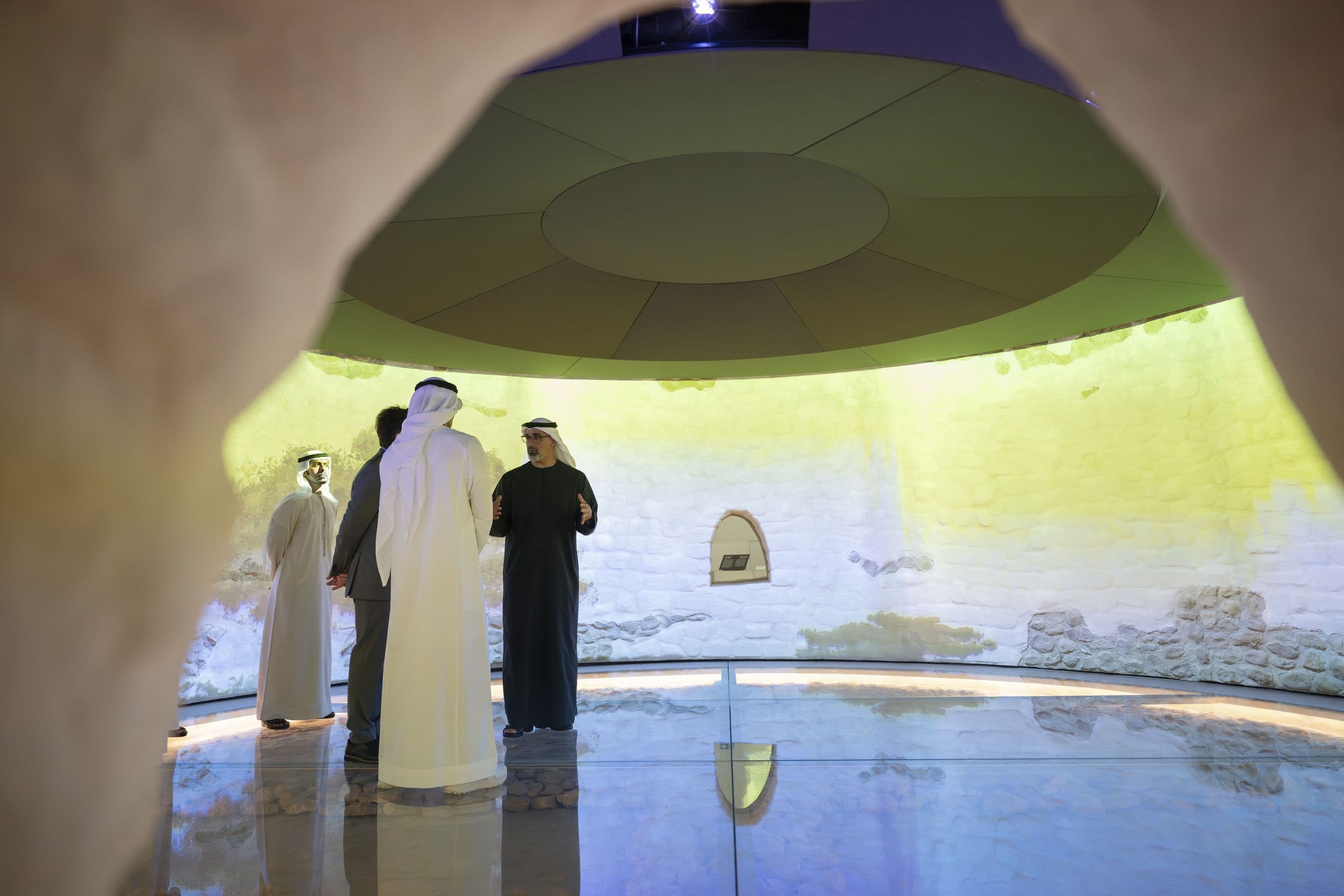Sheikh Khaled reviews progress at Zayed National Museum.