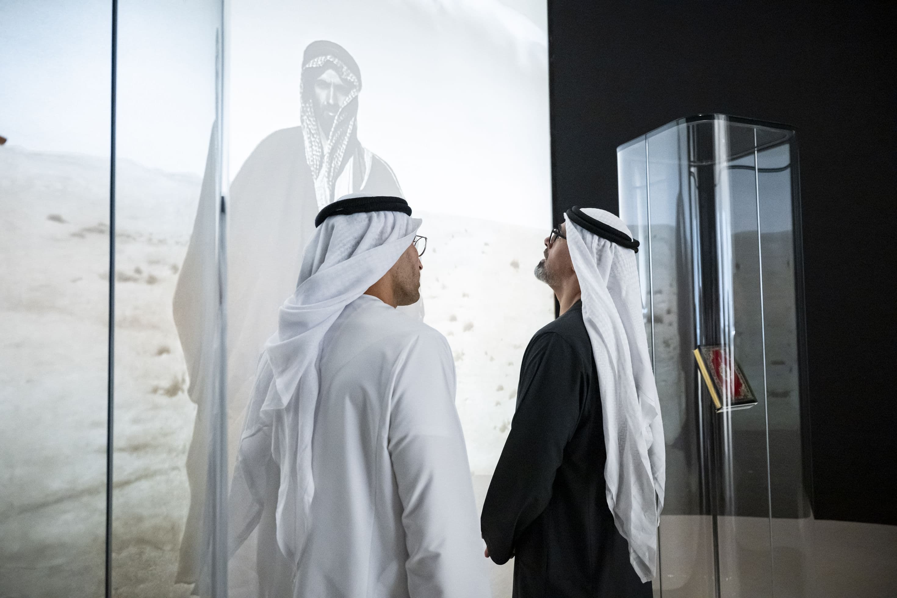 Sheikh Khaled reviews progress at Zayed National Museum.