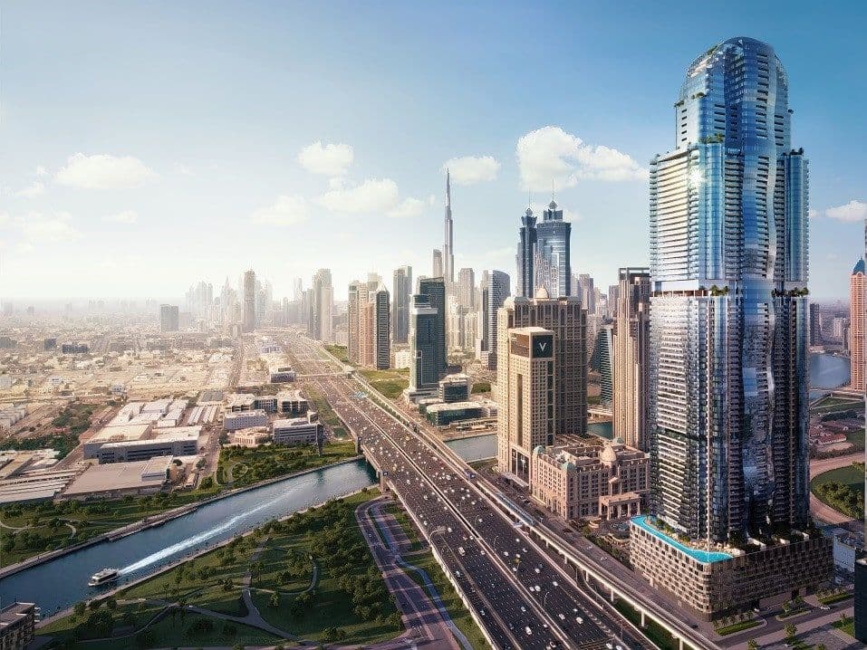 Al Habtoor Tower at Al Habtoor City on Sheikh Zayed Road, Dubai.