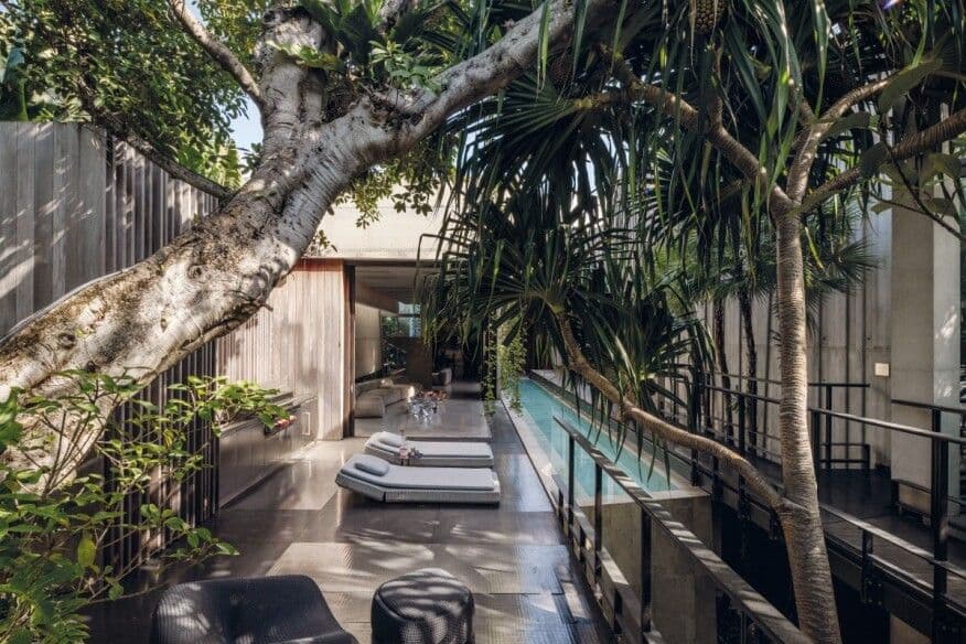 The elevated Prairie House in Miami Beach, Fla., by Rene Gonzalez Architects