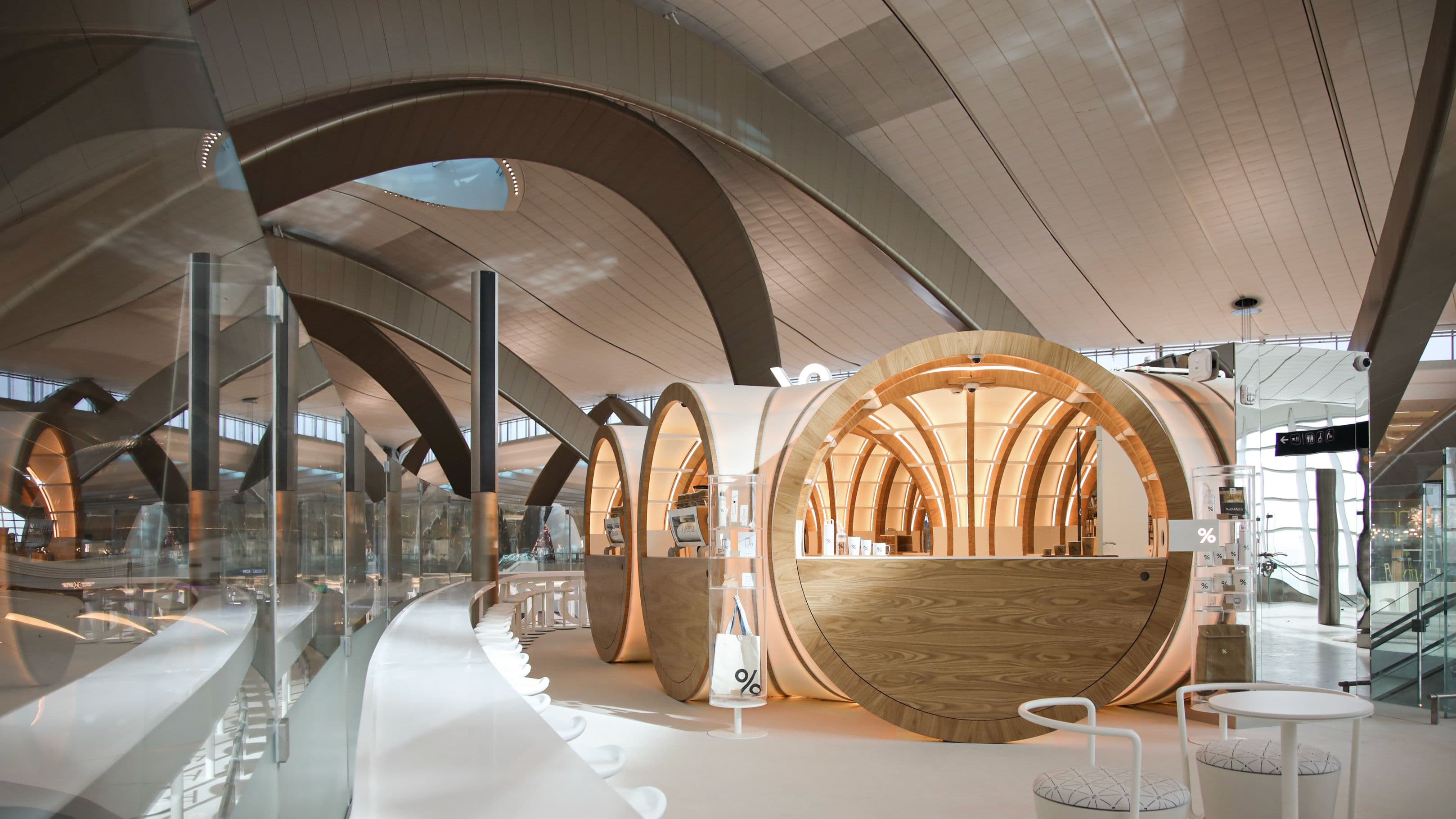 The latest kiosk stands within Abu Dhabi's Zayed International Airport