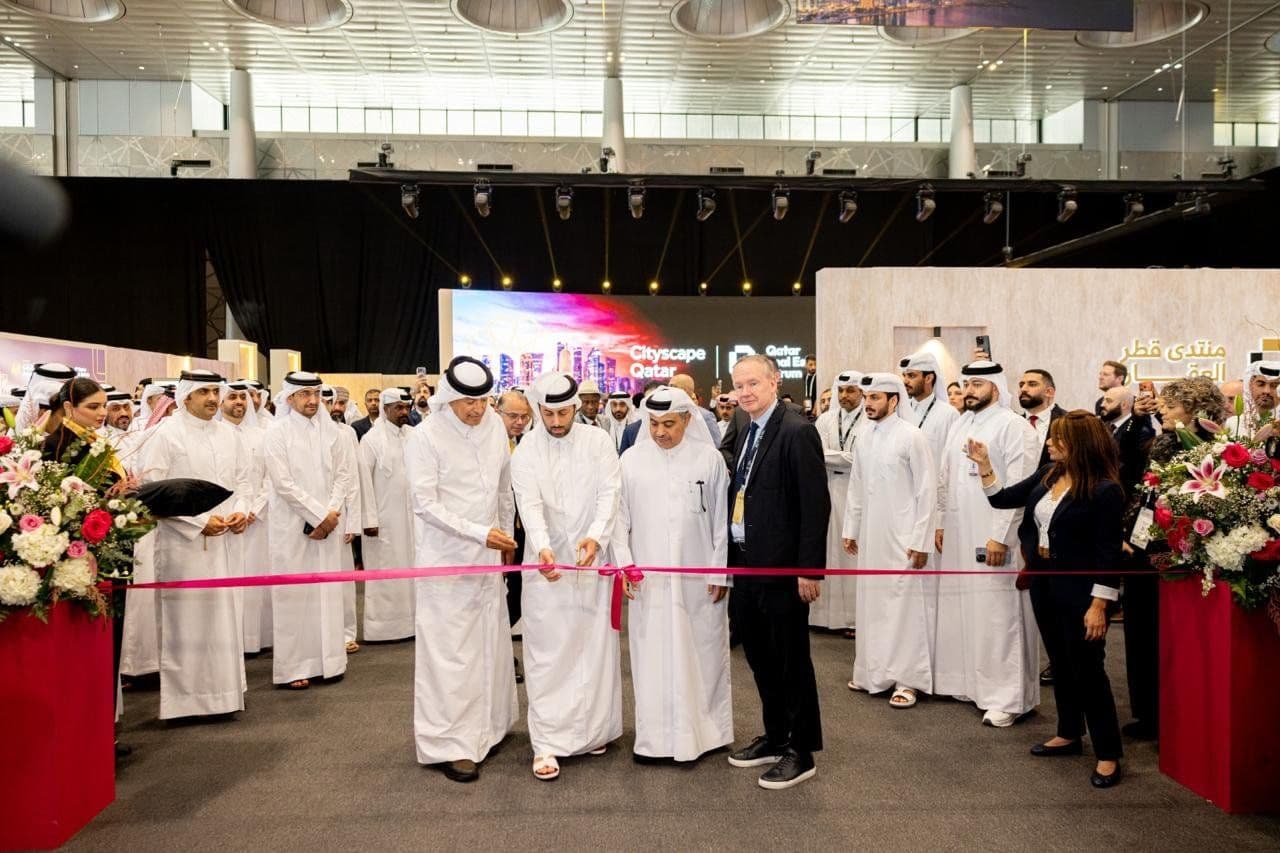 Officials cut the ribbon to open Cityscape Qatar 2026 and the fourth Qatar Real Estate Forum at the Doha Exhibition and Convention Center