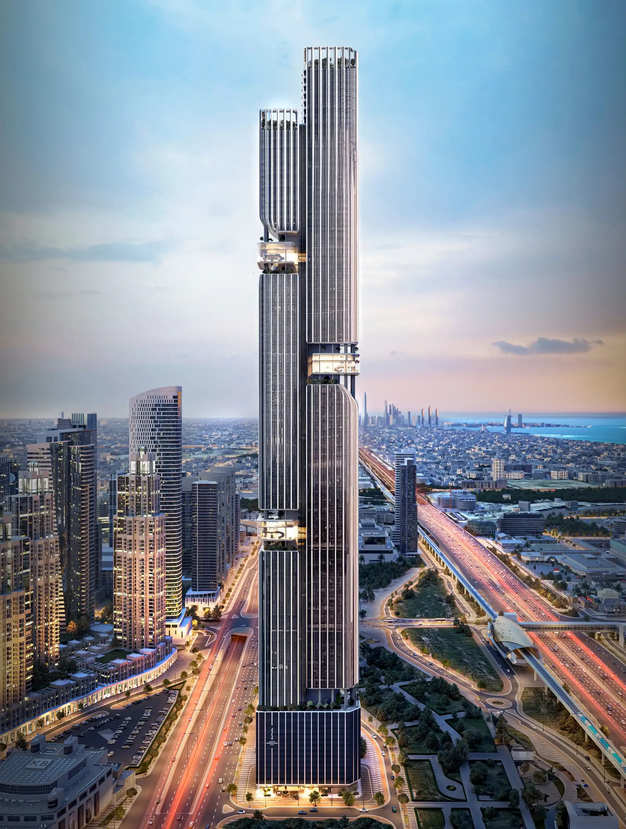 DWTN Residences will comprise more than 522 residential units, offering a diverse mix of one- to three-bedroom apartments, duplexes, penthouses, and a signature Royal Palace located at the pinnacle of the tower.