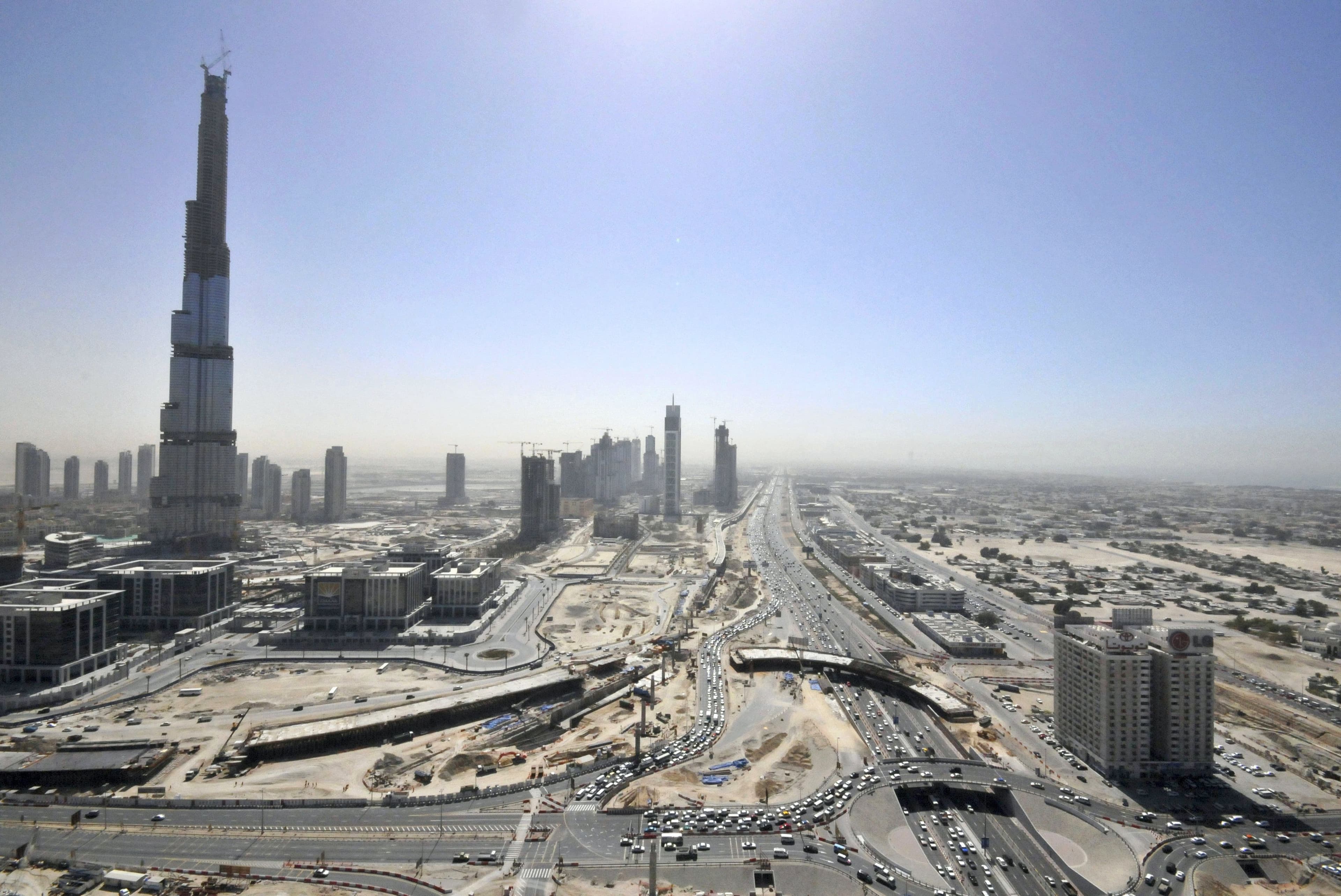 Downtown Dubai in the early days 