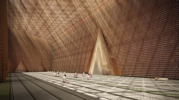 Interior of the main prayer hall.
