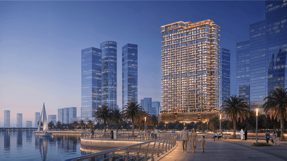 The tower has been carefully oriented to maximise views of the canal and Abu Dhabi skyline while allowing natural light to shape interior spaces. 