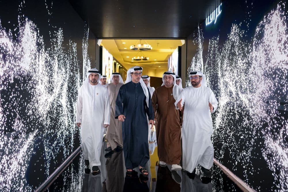 Sheikh Mansour bin Zayed Al Nahyan during the unveiling of the Al Khail Square project at Abu Dhabi Equestrian Club. Image: WAM