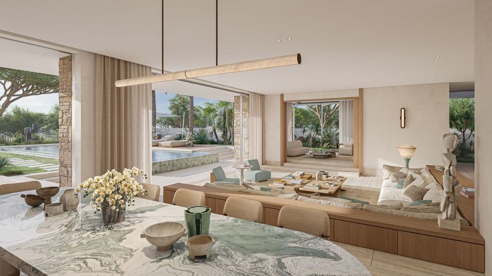 Aurora Villas showcase contemporary hillside architecture with expansive layouts, private gardens and seamless indoor–outdoor living.